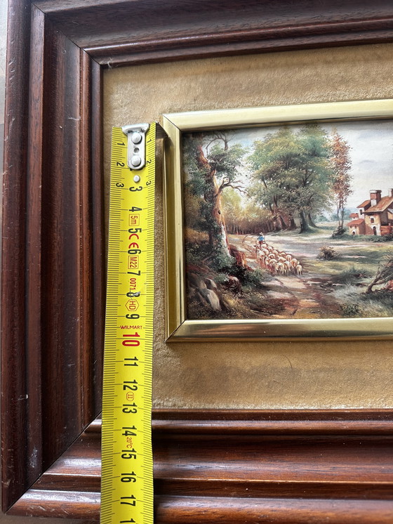 Image 1 of Miniatur-Emaillemalerei auf Metall, signiert Esther