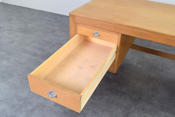 Image 1 of Mid-Century Oak Desk by Chr. Rasmussen for Randers Møbelfabrik, 1970s.
