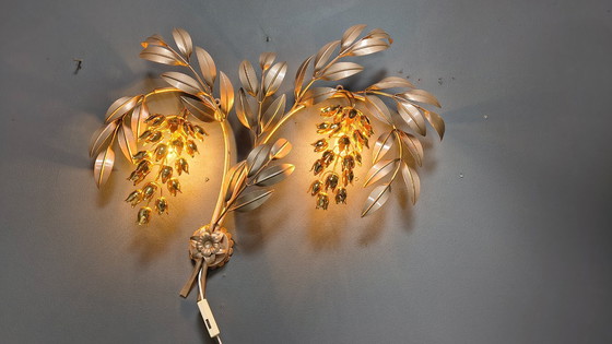 Image 1 of Lampada da parete vintage a forma di tulipano di Hans Kögl, anni '70.