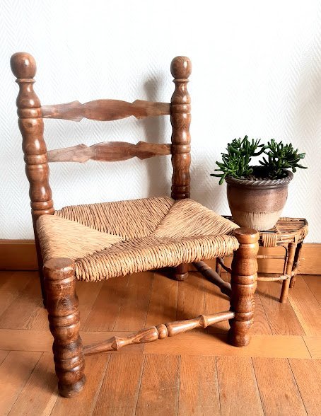 Image 1 of Chaise basse 1940 style Dudouyt