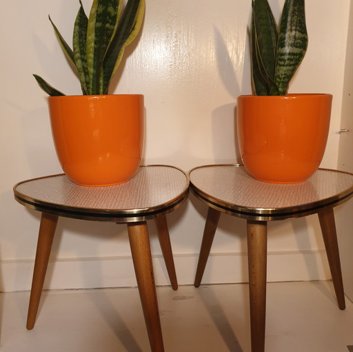 Table à plantes des années 1950, table d'appoint, design rétro vintage