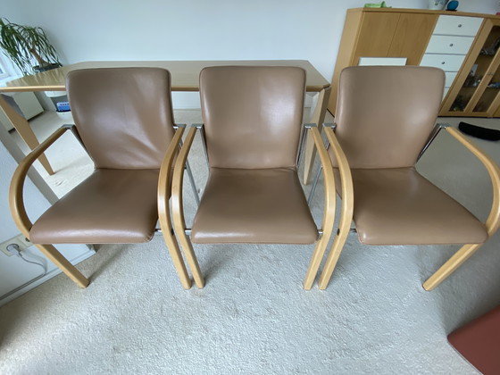 Image 1 of 6X Leolux Dining Chairs Cimaronne