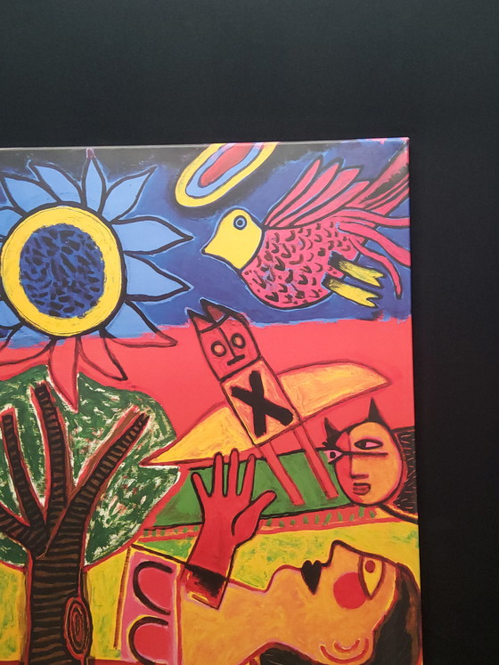 Image 1 of Corneille-Siebdruck auf Leinwand, 60 x 80 cm