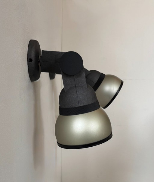 Paire d'appliques vintage orientable, métal laqué, Lita France 1980