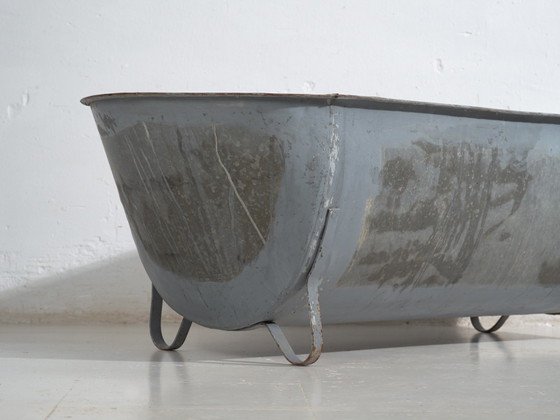 Baignoire industrielle ancienne en zinc - Europe Centrale (vers 1900) #4 – Objets déco, Iron, Rustic (photo 15 of 40)