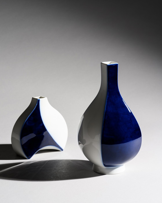 Image 1 of KPM Berlin, design moderniste, duo de vases sélectionnés par Trude Petri et Quillmann, années 1960