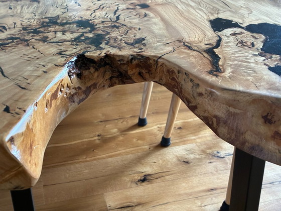 Image 1 of Exclusive solid olive wood tabletop / designer dining table