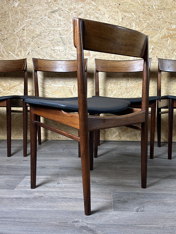 Image 1 of 6x Henry Rosengren Hansen Modelo 39 sillas de comedor Brande industria del mueble palo de rosa