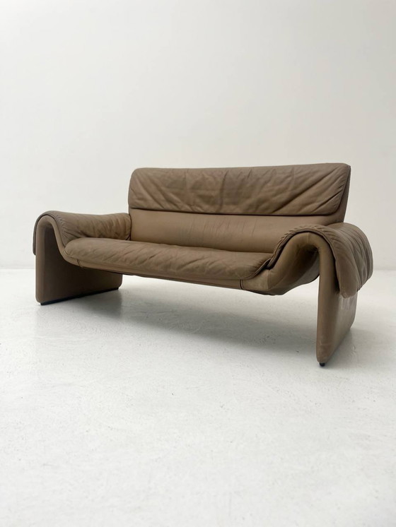 Image 1 of Brown Vintage Ds 2011 Two-Seater Leather Sofa From De Sede