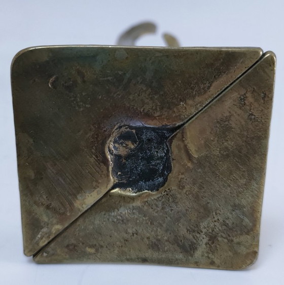 Image 1 of Stifthalter aus Bronze mit Blätterdekor