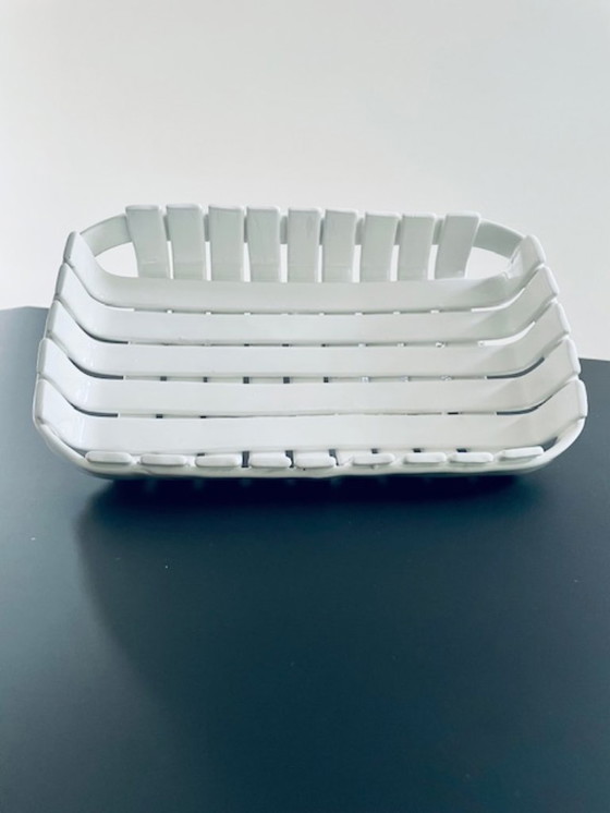 Image 1 of Ciotola in ceramica bianca fatta a mano – smaltata lucida