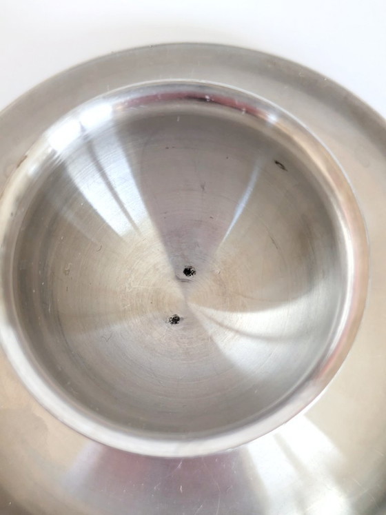 Image 1 of Set of 6 Vintage Polaris Norway Stainless Steel Egg Cups, Scandinavian Tableware