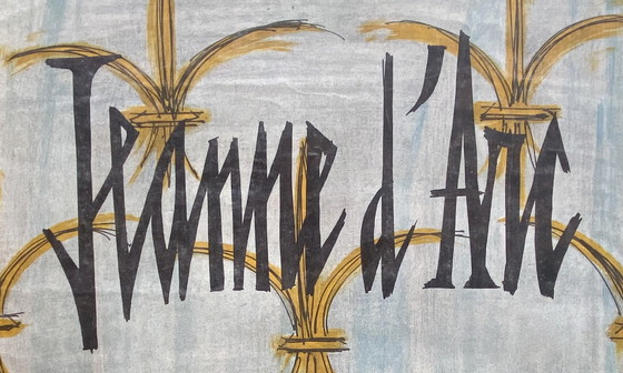 Image 1 of Manifesto litografico della mostra su Giovanna d&#39;Arco di Bernard Buffet