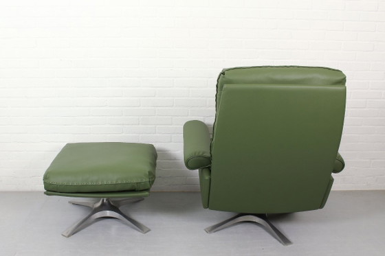 Image 1 of De Sede DS-31 High-Back Lounge Chair & Ottoman, 1970s