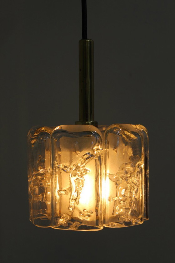 Image 1 of Design-Pendelleuchte Doria Eisglas