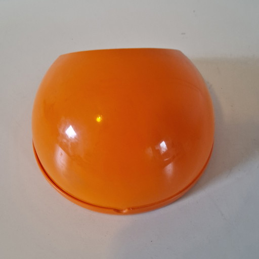 Jaren 70 oranje wandpot kamerplant pot spaceage