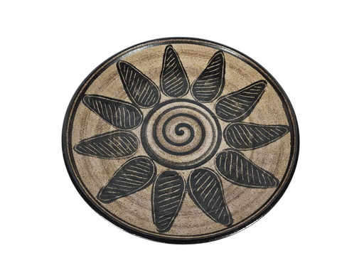 XL Wall Plate - HC (Han Cornelissens) Bronkhorst - design & execution by Han Cornelissens - in own studio, Bronkhorst ca. 1965