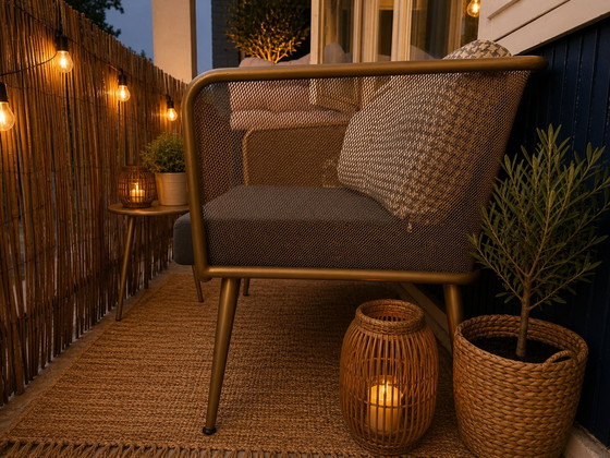 Image 1 of Design Tuinbank 2-zits (140cm) | Loungebank Incl kussens