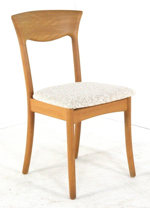 Set van 6 Juul Kristensen JK Denmark stoelen eetkamerstoelen vintage gestoffeerd