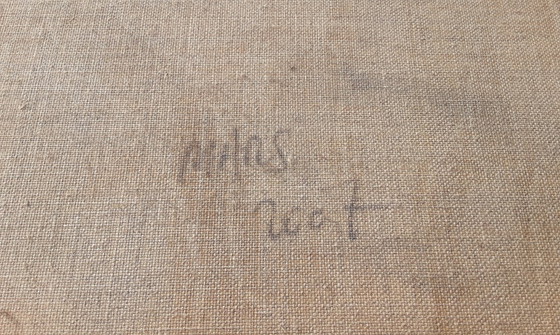 Image 1 of Dipinto La città blu, 2007, Bruno Cantais, 81 x 65 cm, certificato.