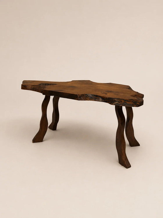 Vintage brutalistische salontafel van boomstam – Koffietafelboeken, Organic Modern (photo 4 of 5)