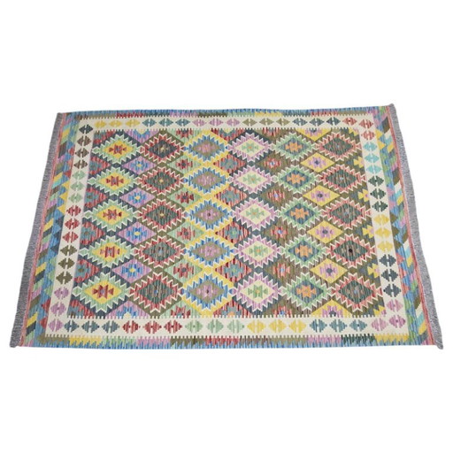 Alfombra Kilim afgana tejida a mano – Lana Maimana, reversible (190 x 272 cm) – vloerkleden en tapijten, Wool (photo 2 of 6)
