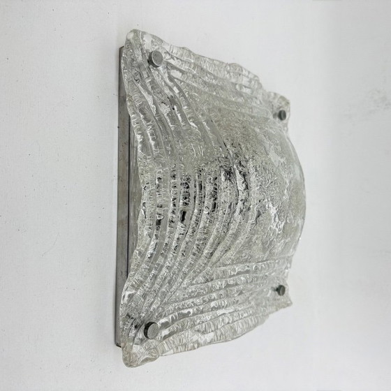 Image 1 of Lampe de plafond/applique Mazzega en verre de Murano soufflé à la main, style années 1970