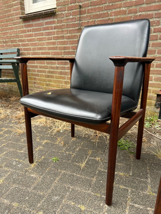 2 poltrone vintage Fristho Impala – Cor Bontenbal – anni '60 – Wood, Skai (photo 3 of 8)