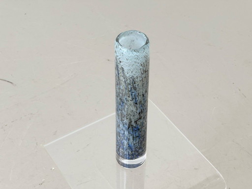 Sarner Glas Efeso cylindrical vase, studio glass with Murano influence, 1960s