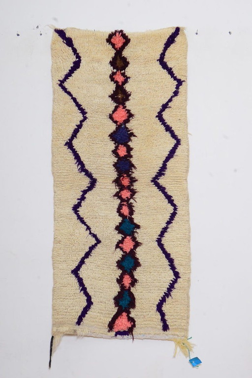 Alfombra de pasillo hecha a mano de 300 cm x 100 cm.