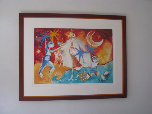 zeefdruk La danza de la luz van Angeles Nieto