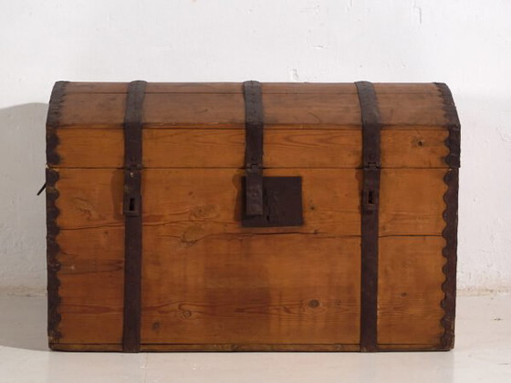 Antieke kist met metalen structuur (ca. 1900) #80 – Opbergkast, Rustic (photo 32 of 40)