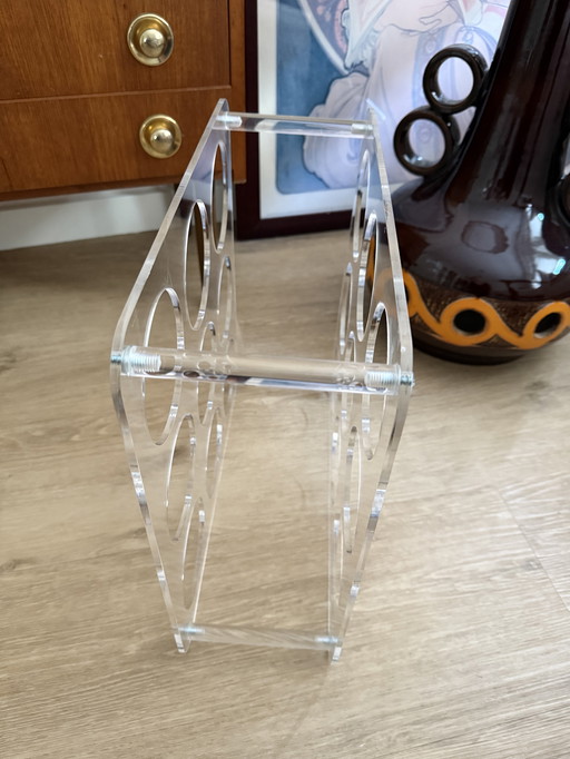 Plexiglas Wine Rack 1970s