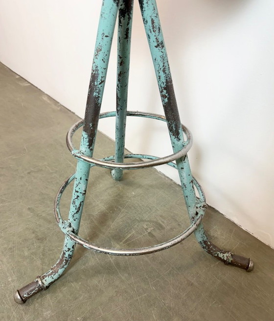Image 1 of Green Industrial Workshop Stool, 1960s
