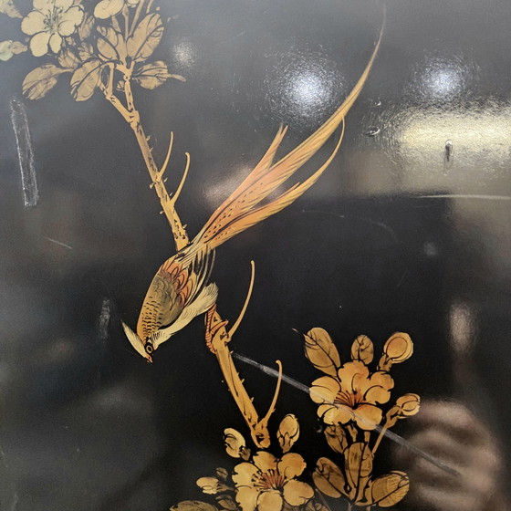 Image 1 of Paesaggio cinese d&#39;epoca con templi (foglia d&#39;oro) Paesaggio cinese d&#39;epoca con templi