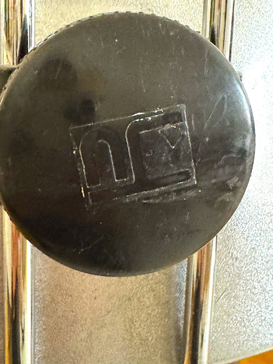 Image 1 of Vintage industriële draaistoel met voetrem (ook bekend als mobiele draaistoel / operatiekruk) Ook als doktersstoel, werkplaats