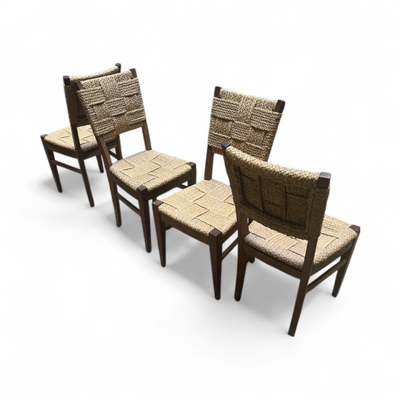 Image 1 of Set van 4 stoelen van Audoux-Minet