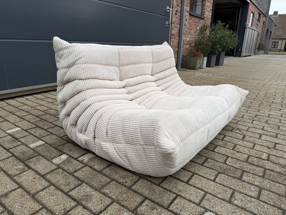 Image 1 of Ligne Roset Togo 2x 2-seater and 1x 3-seater in Beige Corduroy
