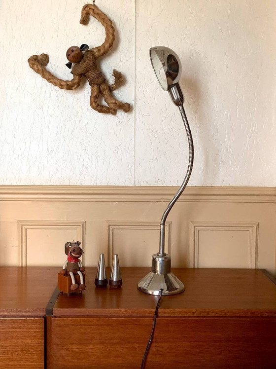 Lampade da officina vintage Jumo – Lampade da lettura, Cast Iron, Chrome, Bauhaus (photo 3 of 12)