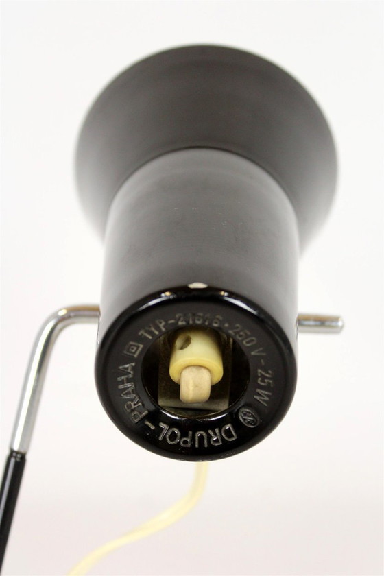 Image 1 of Black Table Lamp by Josef Hurka for Drupol, 1960s