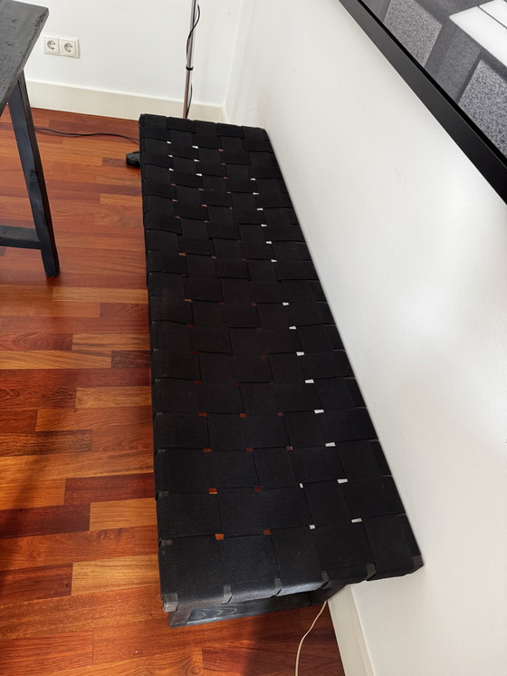 Image 1 of Magnifique table avec banque en bois de schiste ancien