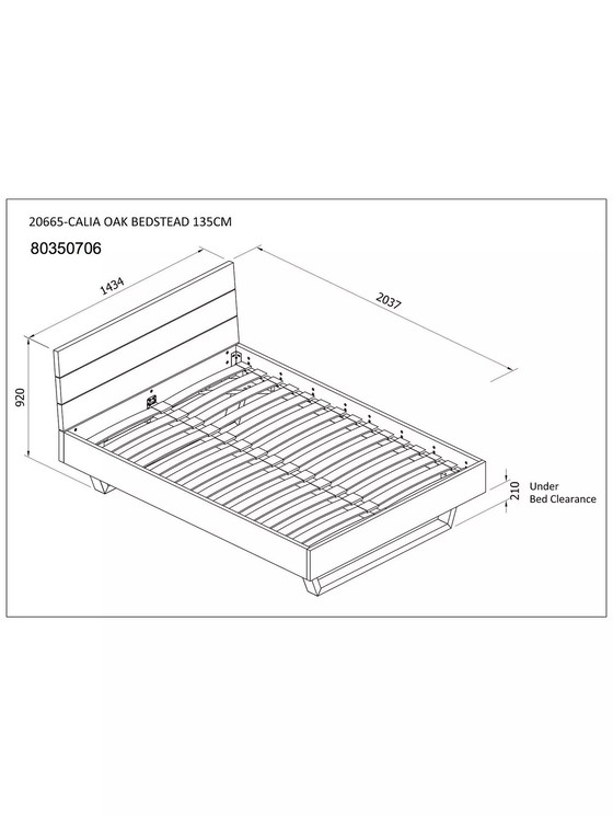 Image 1 of John Lewis & Partners Calia - Cama doble, roble