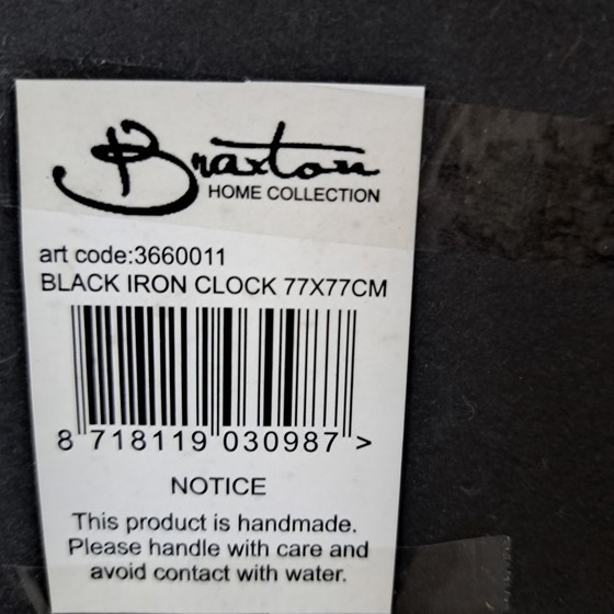 Large Wall Clock 'Altimeter' by Braxton – Glass, Iron (photo 5 of 5)