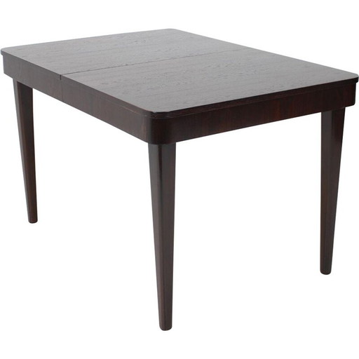 Vintage oak and walnut table by Jindřich Halabala, Czechoslovakia 1960