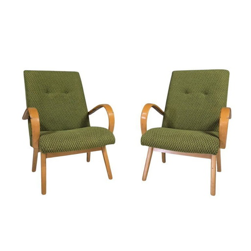Jaroslav Šmídek Stoelen voor TON, originele bekleding, Tsjecho-Slowakije 1960