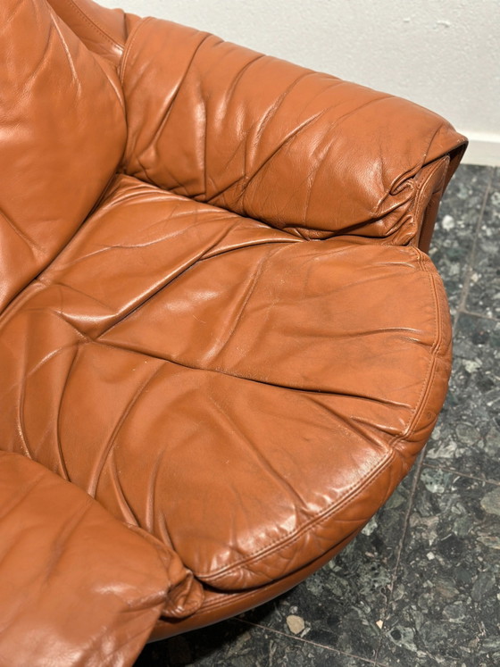 Vintage Saporiti P60 Loungestoel van Vittorio Introini – Fauteuils, Leather, Mid Century Modern (photo 6 of 8)