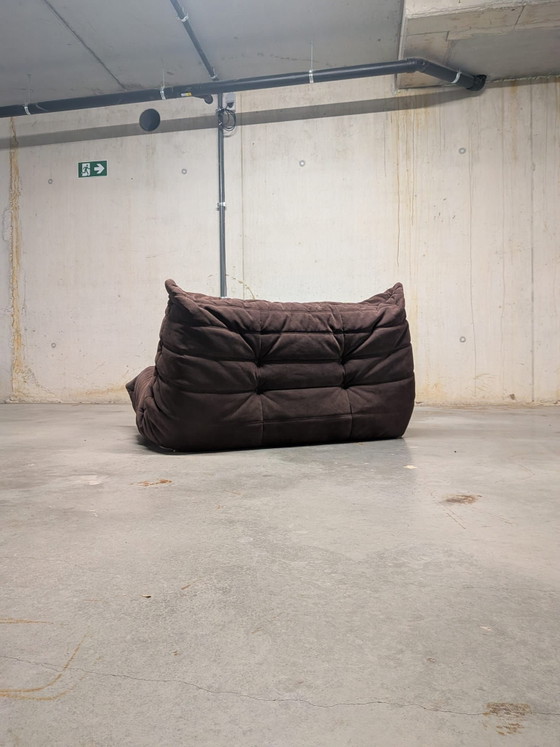 Vintage two-seater Togo (Ligne Roset) - Michel Ducaroy, 2 seaters, Textile, Other, Brown (photo 3 of 6)