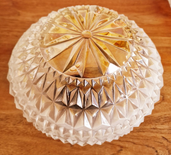 Image 1 of Plafonnier Glashütte ambré vintage