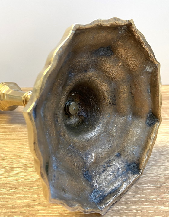 Image 1 of Antieke kandelaar Kandelaar Fakkel Lodewijk XV periode Massief verguld brons