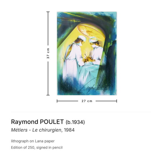 Image 1 of Raymond POULET Beroepen - De chirurg Gesigneerde lithografie 1984
